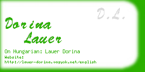 dorina lauer business card